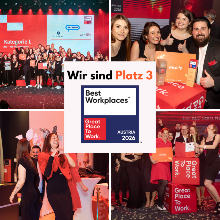eine Collage aus 4 Fotos von einem Abendevent